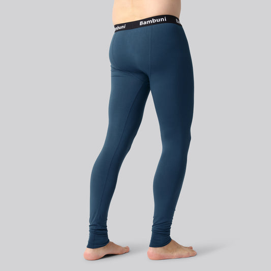Bambus long johns petroleumsblå