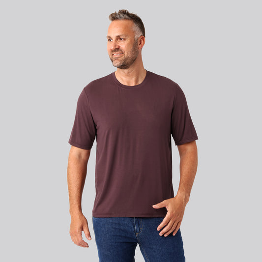 Bambus oversize t-shirt bordeaux mænd