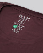 Bambus oversize t-shirt i bordeaux til damer carelabel