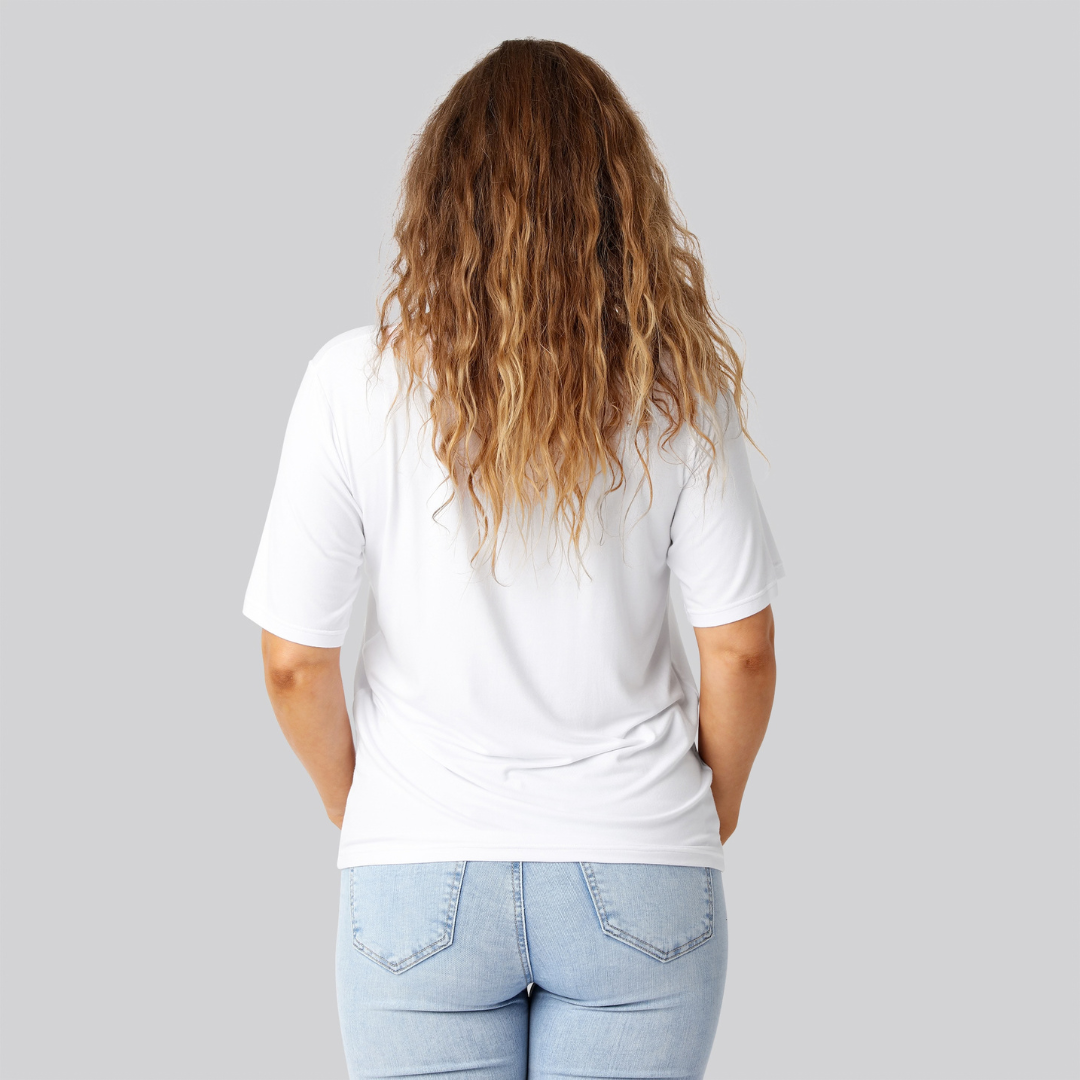 Bambus oversize t-shirt i hvid til damer