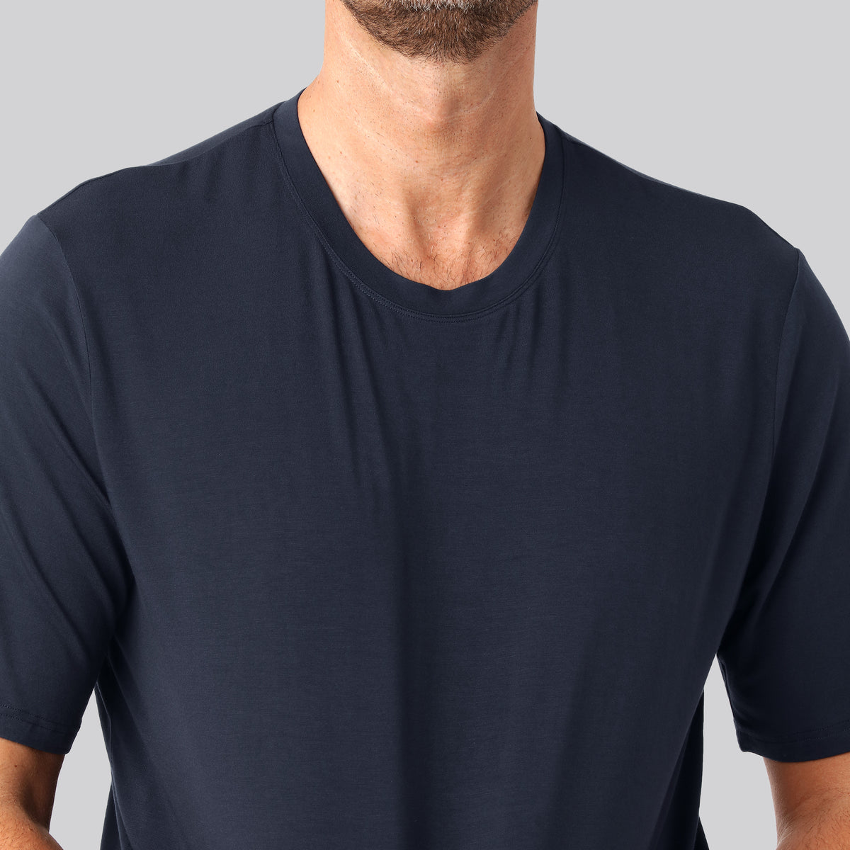 Bambus oversize t-shirt navy mand