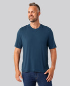 Bambus oversize t-shirt petroleumsblå mænd