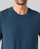 Bambus oversize t-shirt petroleumsblå mand