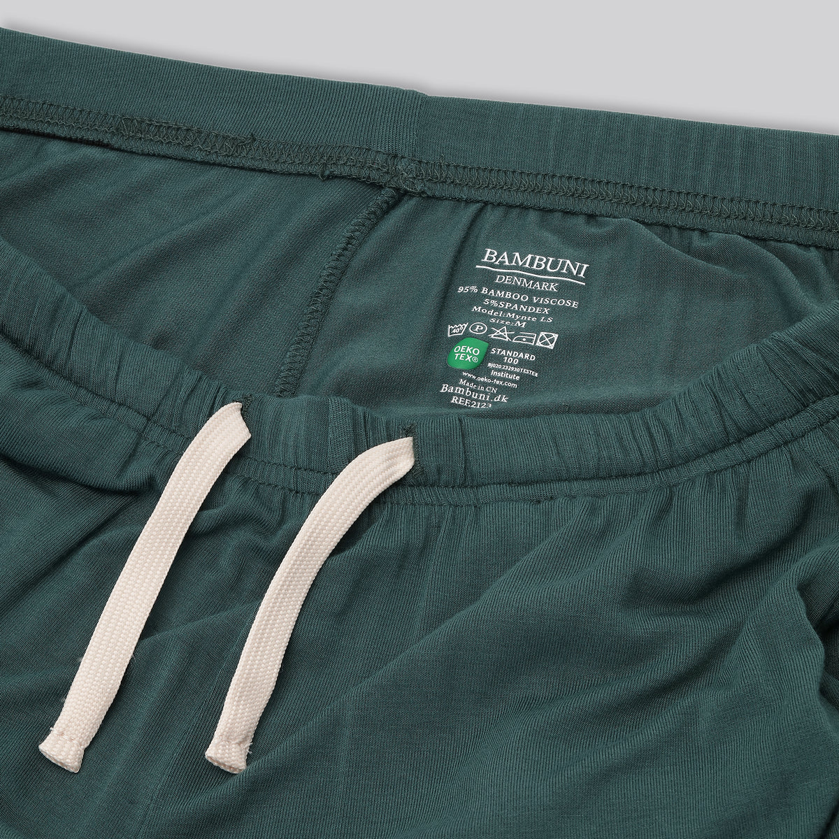 Bambus pyjamas sæt grøn til damer carelabel