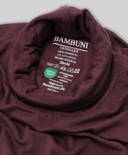 Bambus rullekrave i bordeaux til damer carelabel