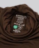 Bambus rullekrave i brun til damer carelabel