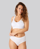 Bambus seamless bh m. bred strop i hvid