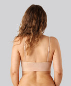 Bambus seamless bh m. smal strop beige til damer