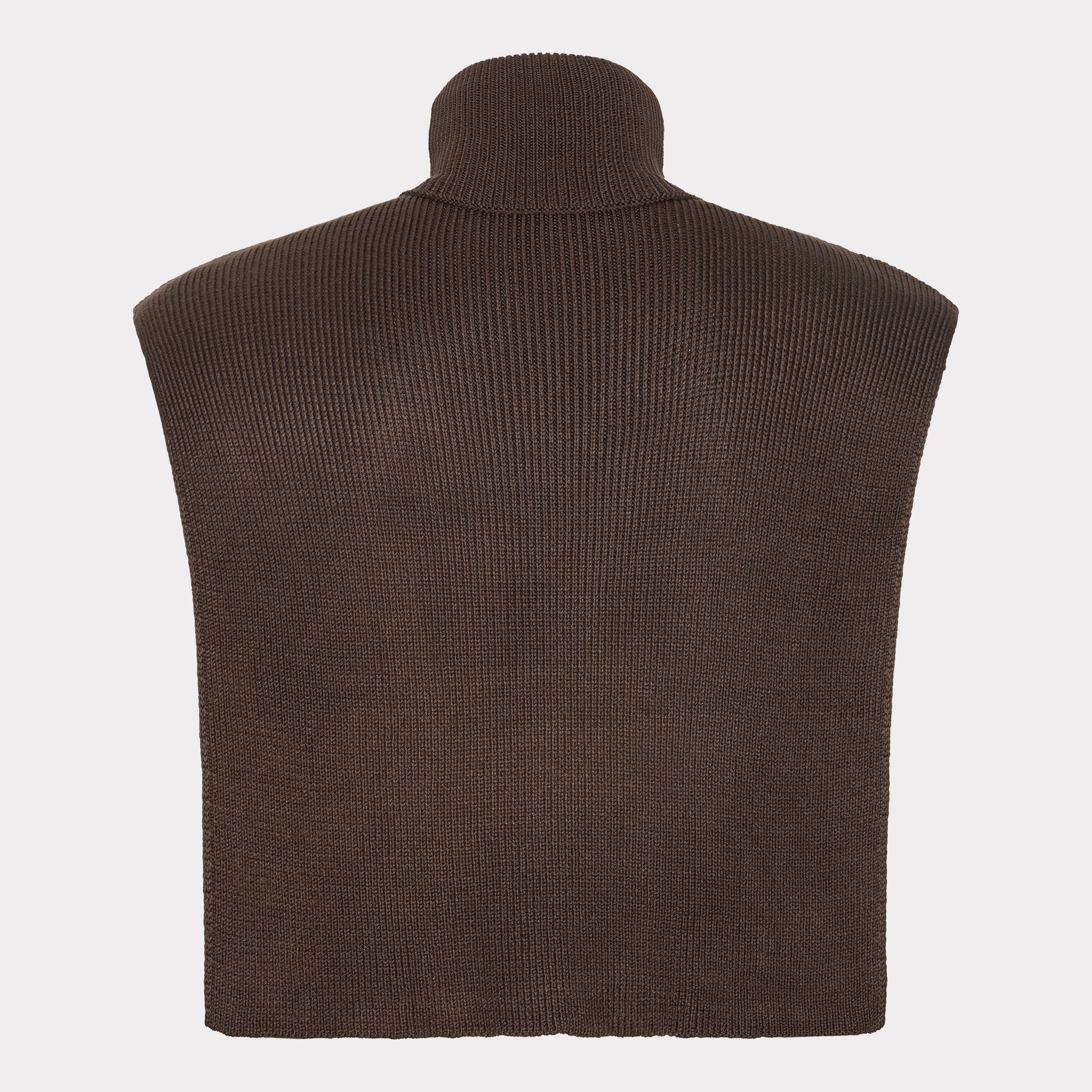 Bambus strikket halsedisse i brun