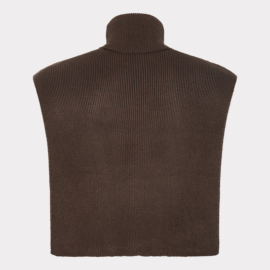 Bambus strikket halsedisse i brun