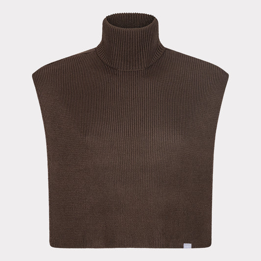 Bambus strikket halsedisse i brun