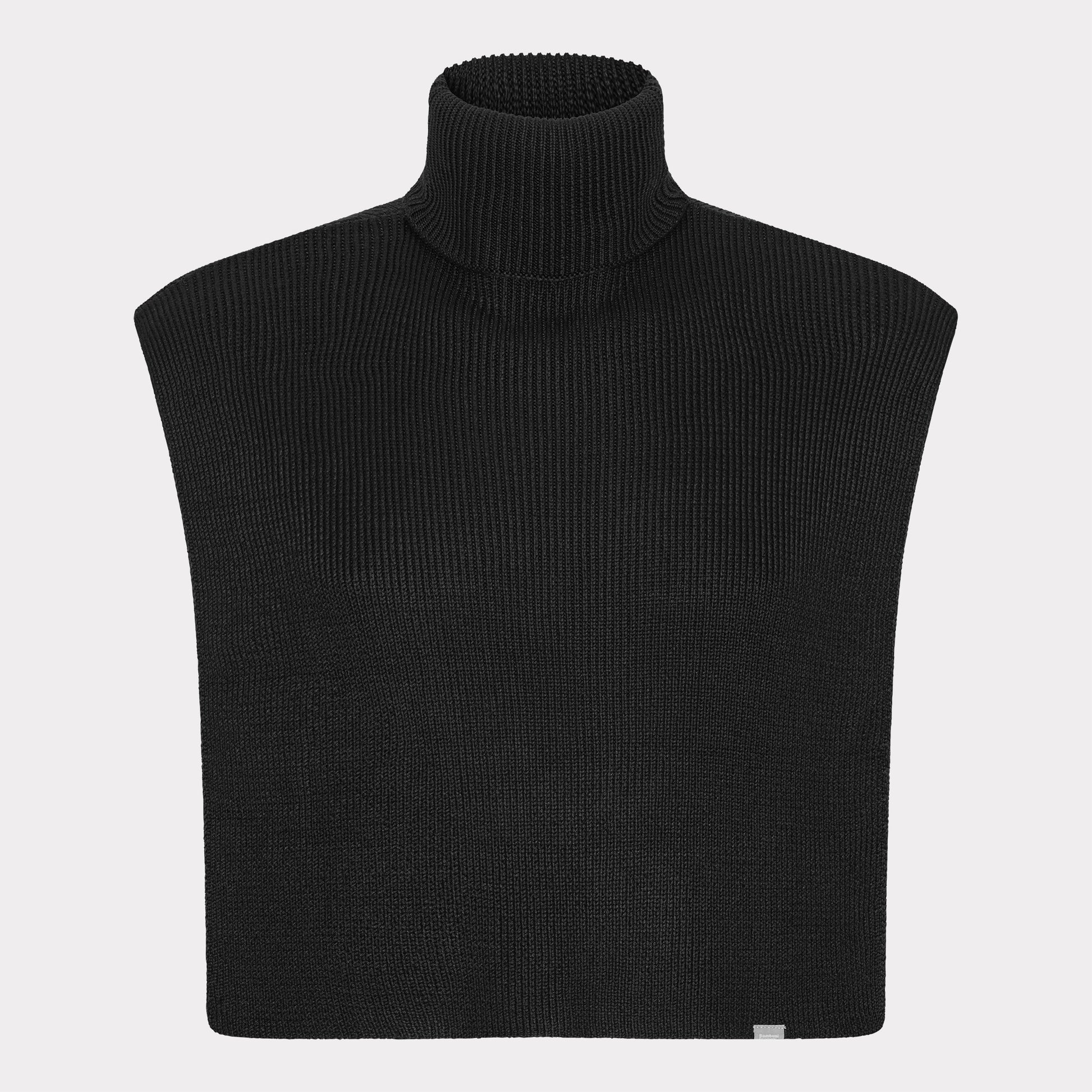 Bambus strikket halsedisse i sort