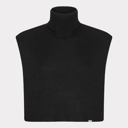 Bambus strikket halsedisse i sort