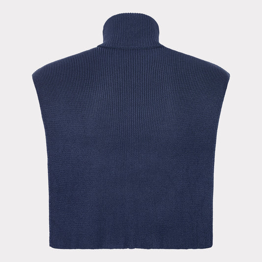 Bambus strikket halsedisse i navy