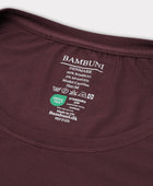 Bambus t-shirt o-hals i bordeaux carelabel