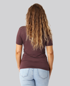 Bambus t-shirt o-hals i bordeaux til damer