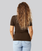 Bambus t-shirt o-hals i brun til damer
