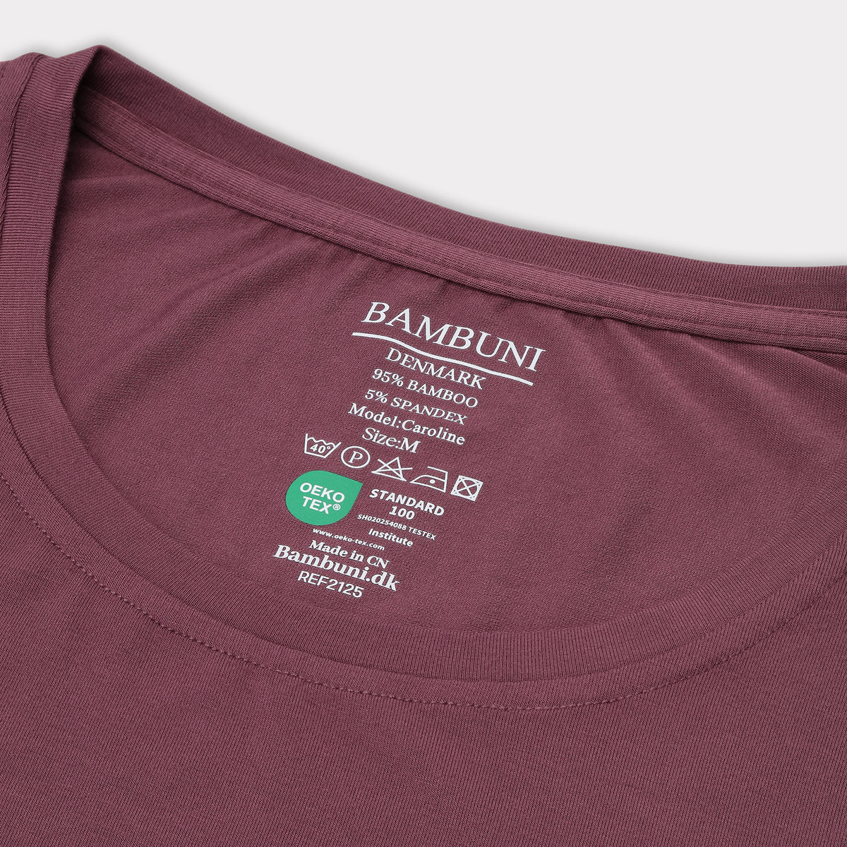Bambus t-shirt o-hals i rose carelabel