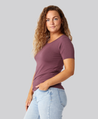 Bambus t-shirt o-hals i rose damer