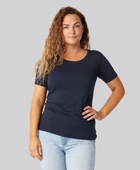 Bambus t-shirt o-hals navy damer