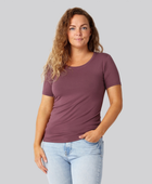 Bambus t-shirt o-hals rose damer