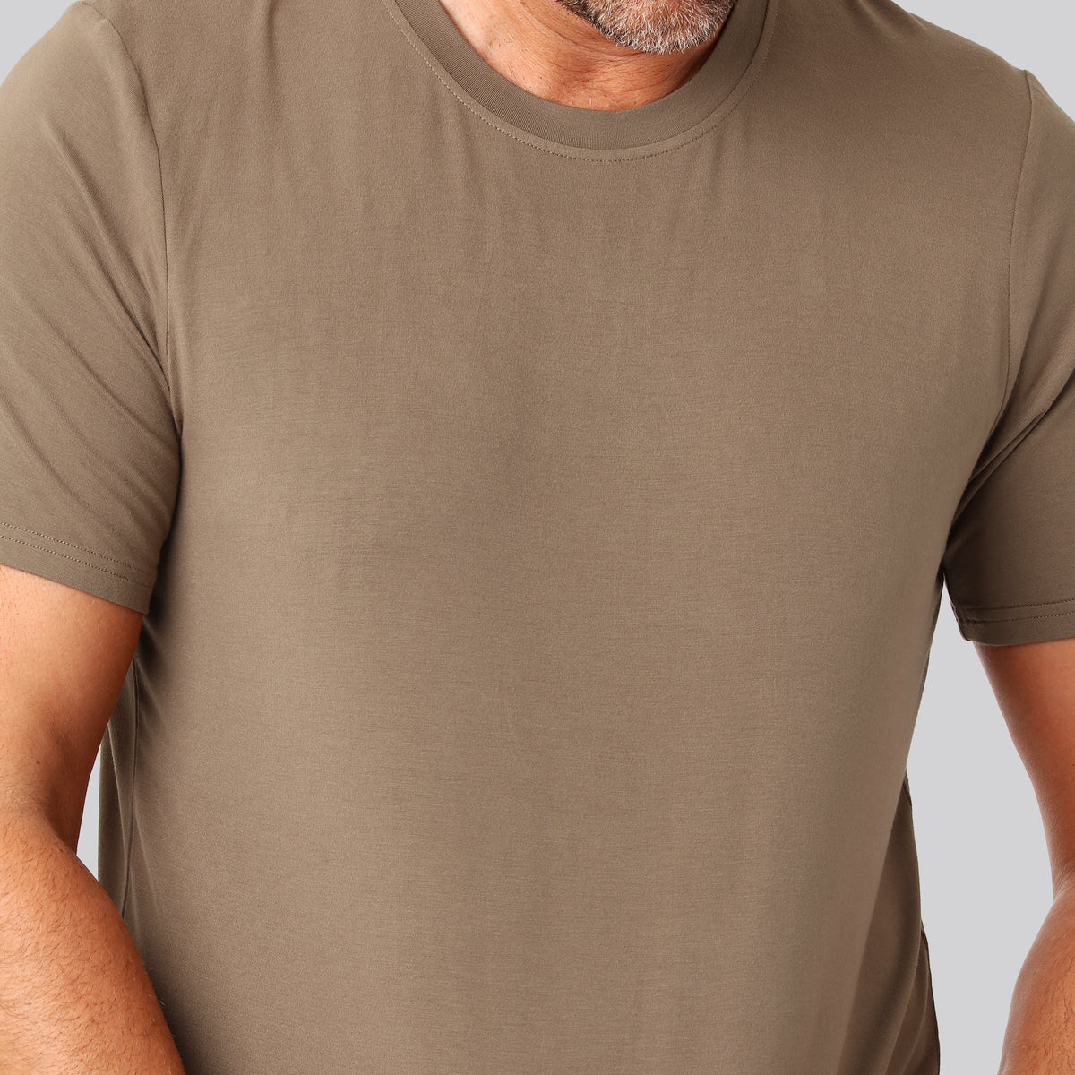 Bambus t-shirt o-hals sand mand