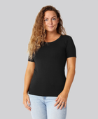 Bambus t-shirt o-hals sort damer