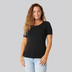 Bambus t-shirt o-hals sort damer