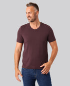 Bambus t-shirt v-hals bordeaux mænd