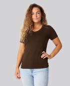 Bambus t-shirt v-hals brun damer