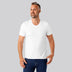 Bambus t-shirt v-hals hvid mænd