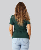 Bambus t-shirt v-hals i grøn damer bag