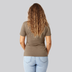 Bambus t-shirt v-hals i sand damer bag