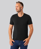 Bambus t-shirt v-hals sort mænd