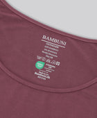 Bambus top m. smal strop i rose til damer carelabel