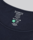 Bambus top med smal strop i navy damer carelabel