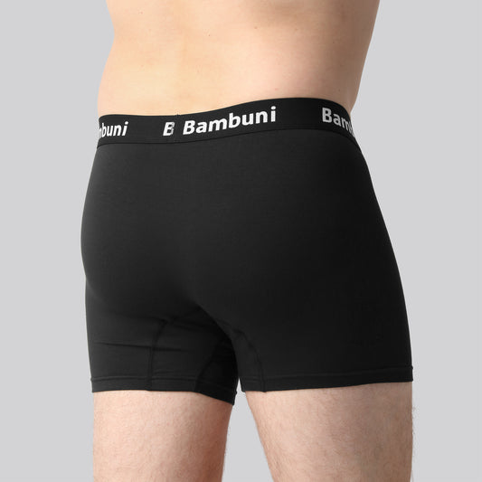 Bambus underbukser sort mænd m. gylp bag