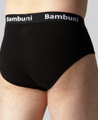 Bambus briefs i sort til mænd