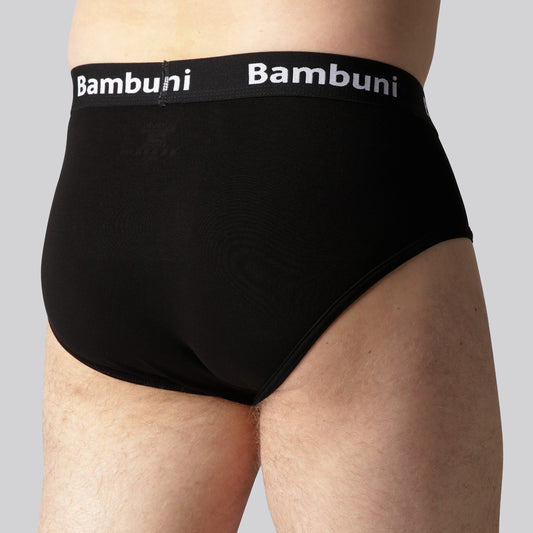 Bambus briefs i sort til mænd