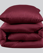 Bambus sengetøj bordeaux 140x220