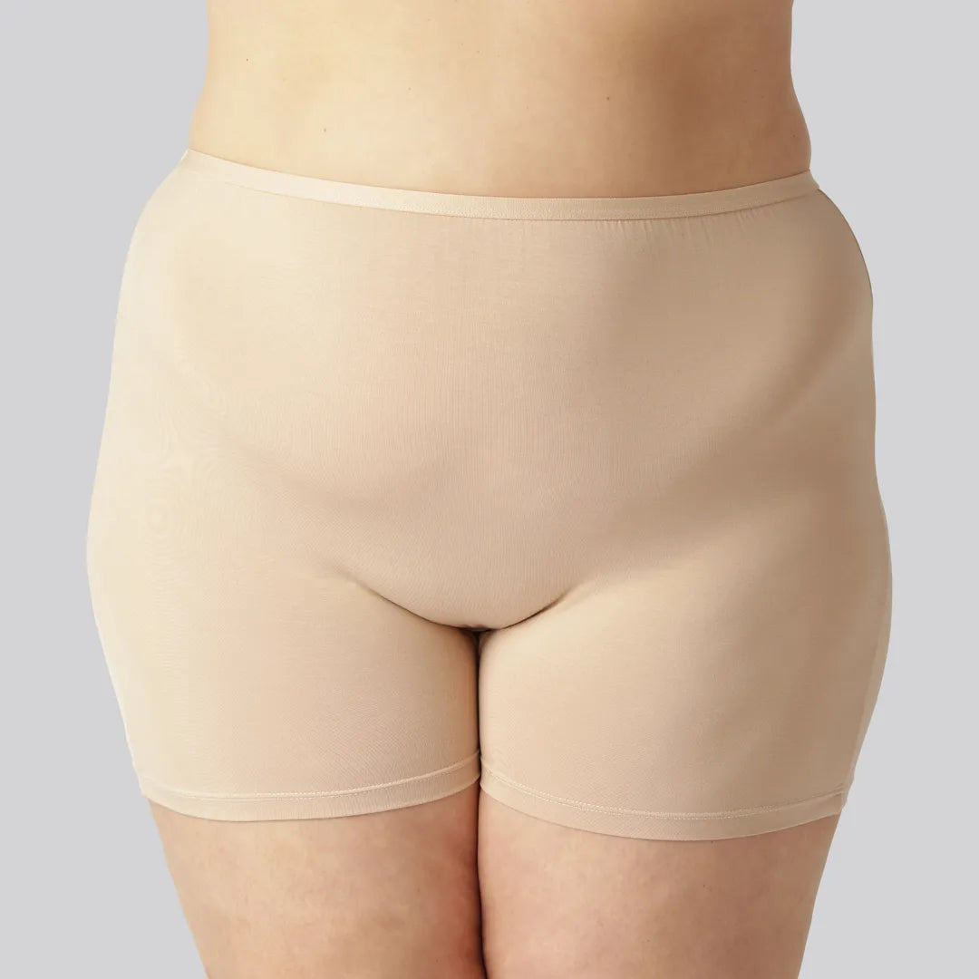 Bambus hotpants i beige