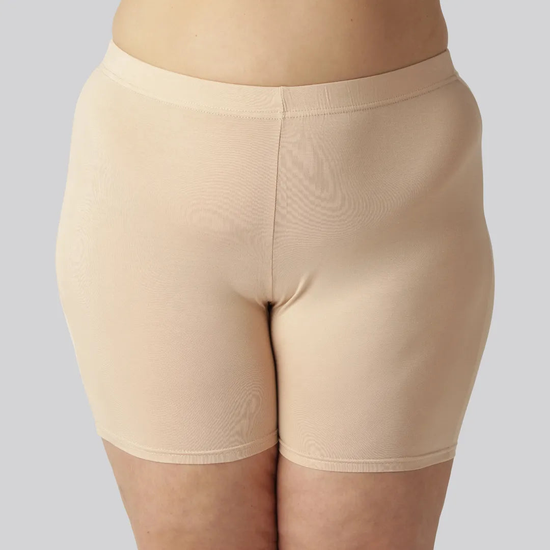 Bambus korte shorts i beige til kvinder fra Bambuni