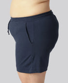 Bambus hverdagsshorts i navy til kvinder