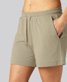 Bambus hverdagsshorts i beige til kvinder