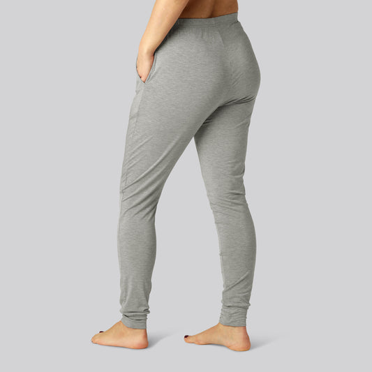 Bambus natbukser i lysegrå til kvinder