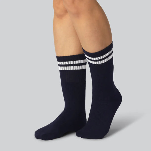 Bambus tennisstrømper i navy til kvinder