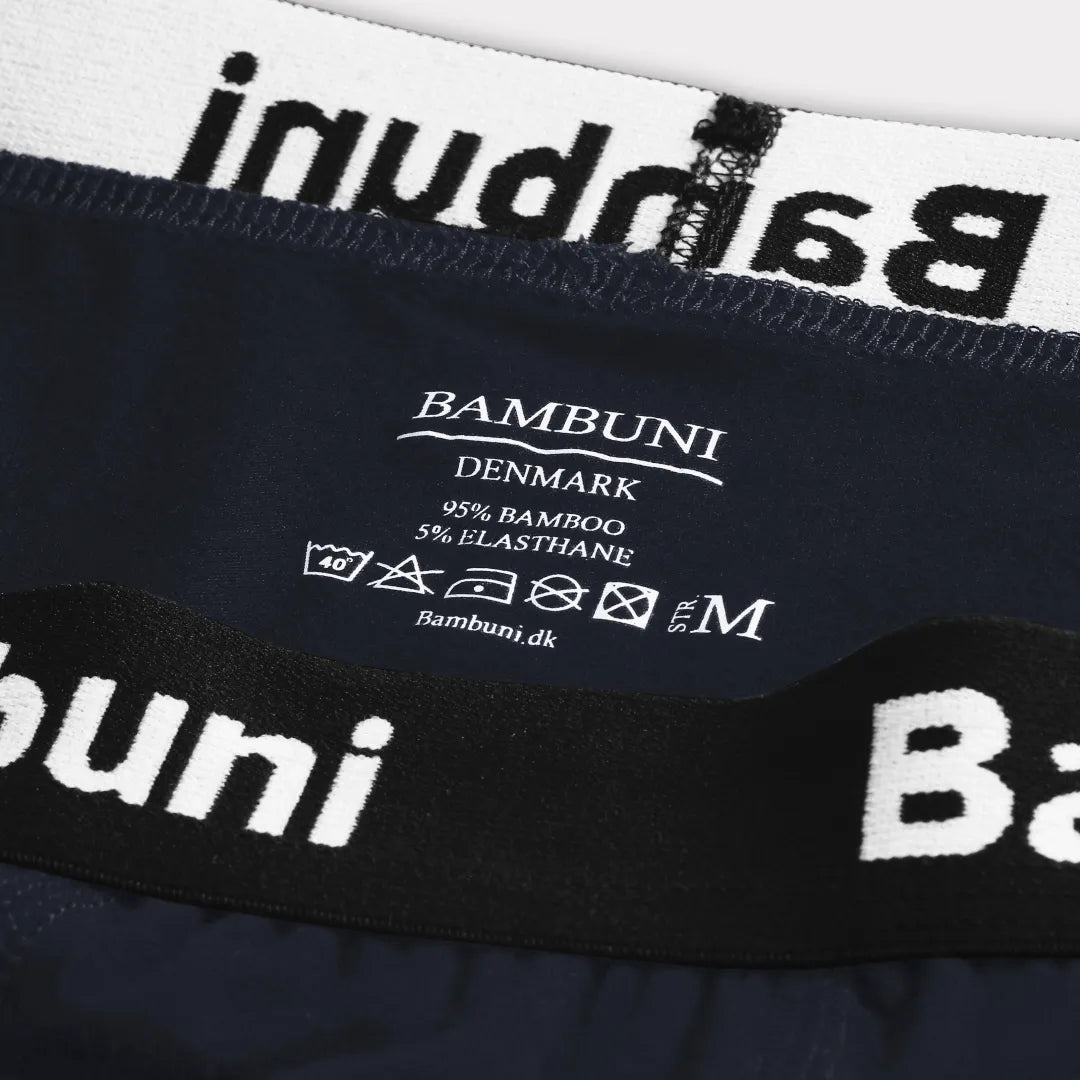 Bambus long johns i navy til mænd