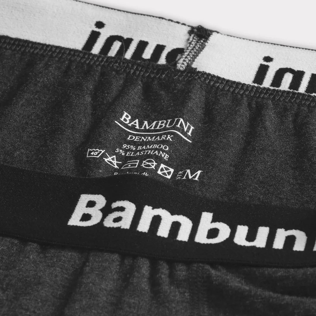 Bambus long johns i koksgrå til mænd