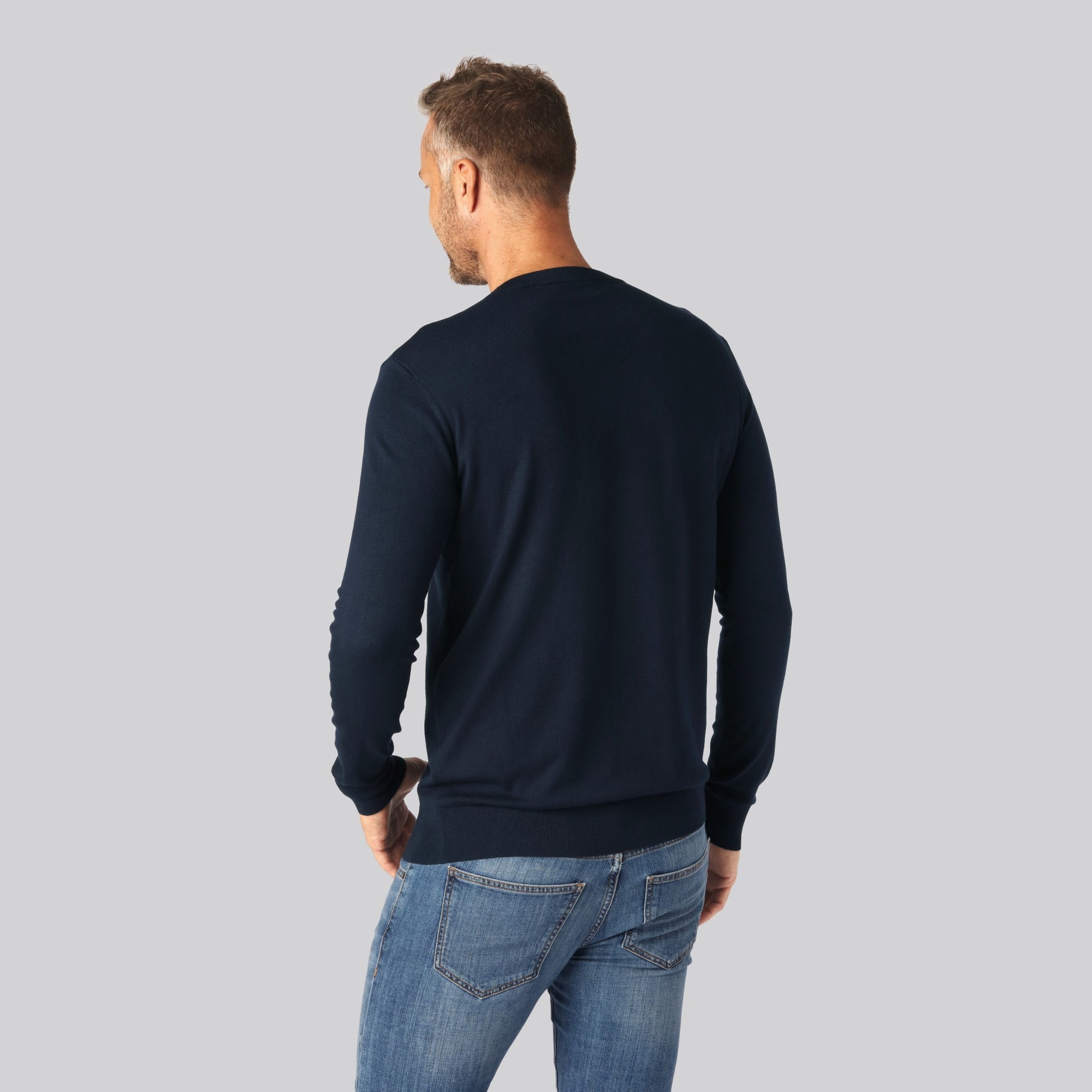 Bambus striktrøje i navy