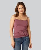 Bambus dame top i dusty rose m. smal strop